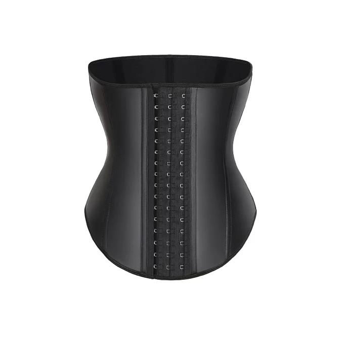 faux leather tummy control waist trainer