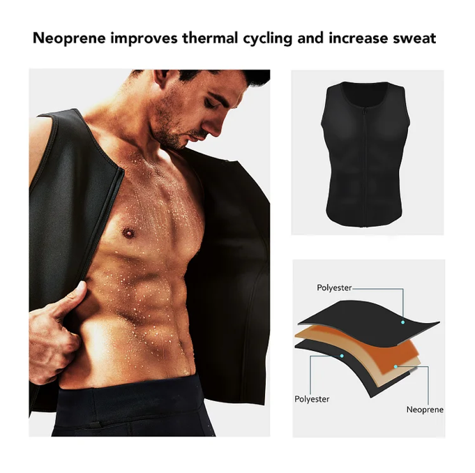 Men's Neoprene Sauna Suit Zipper – Beauty Under the Rain